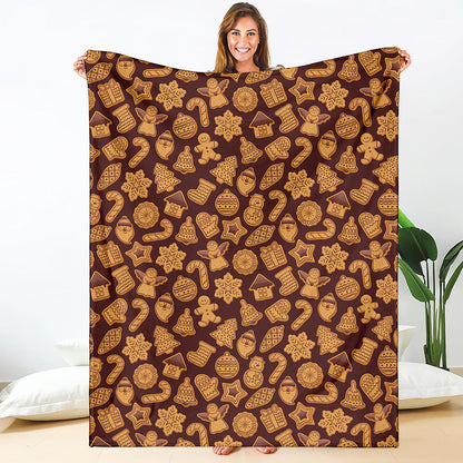 Christmas Cookies Pattern Print Blanket
