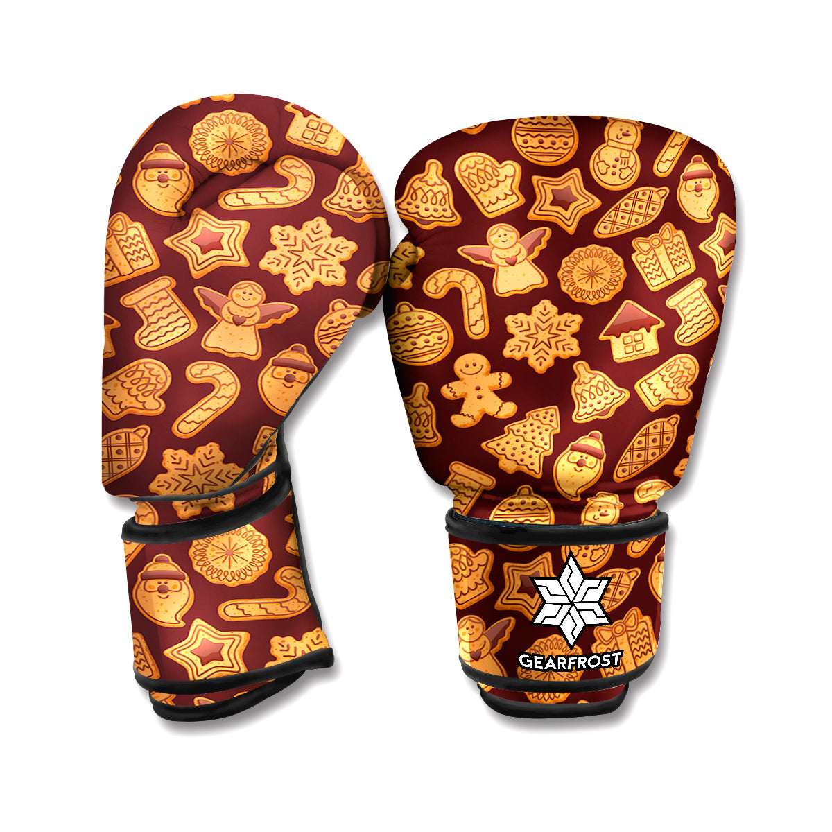 Christmas Cookies Pattern Print Boxing Gloves