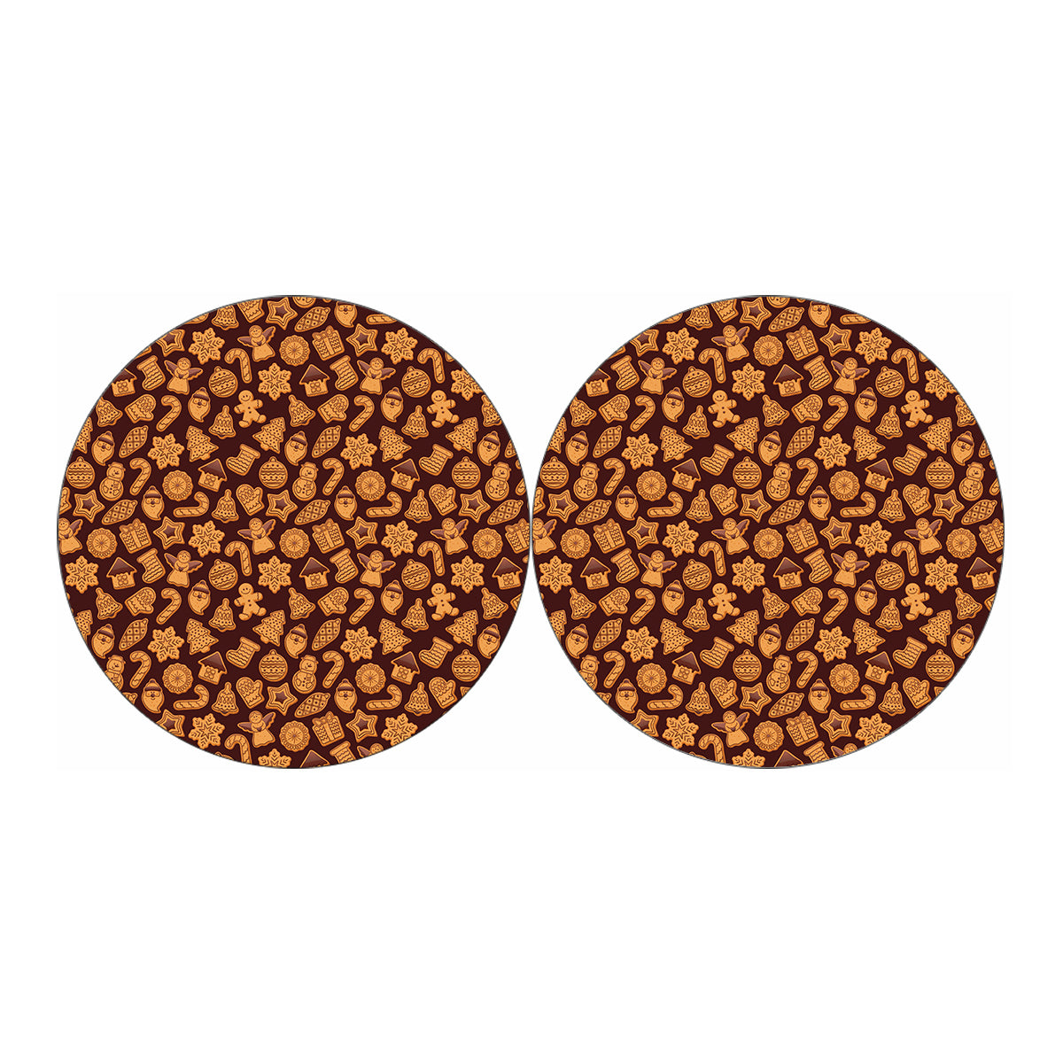 Christmas Cookies Pattern Print Car Coasters
