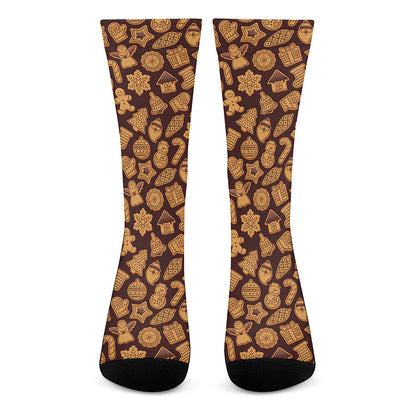 Christmas Cookies Pattern Print Crew Socks