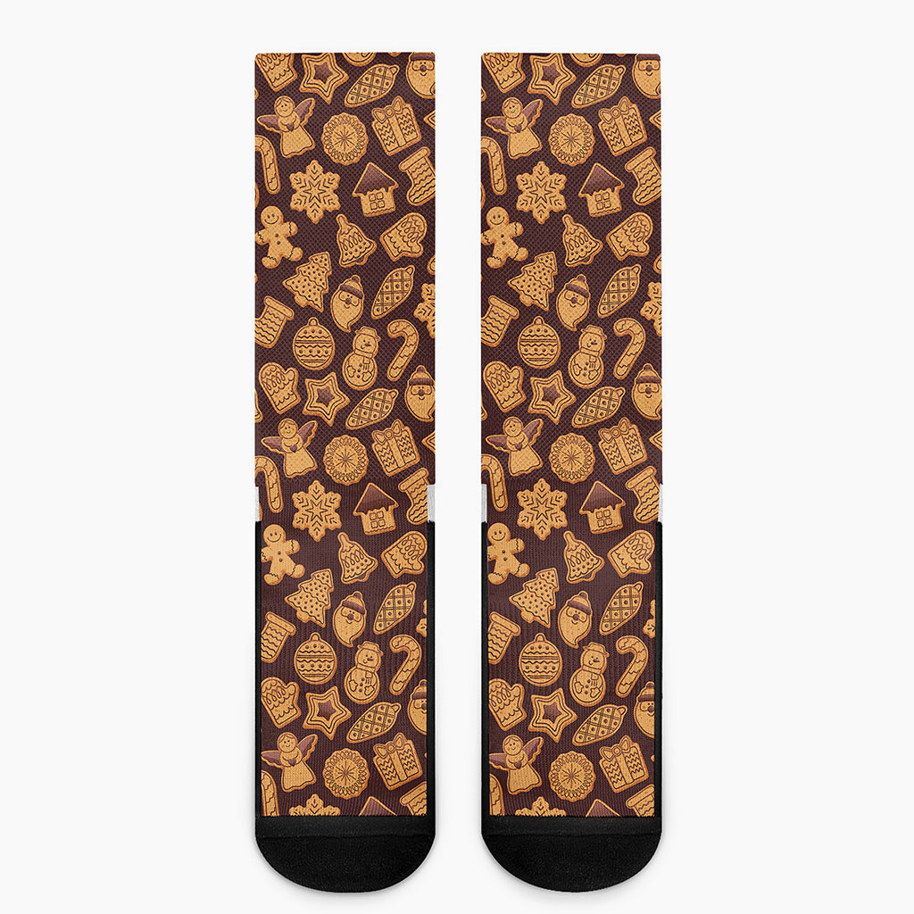 Christmas Cookies Pattern Print Crew Socks