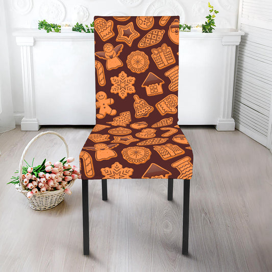 Christmas Cookies Pattern Print Dining Chair Slipcover