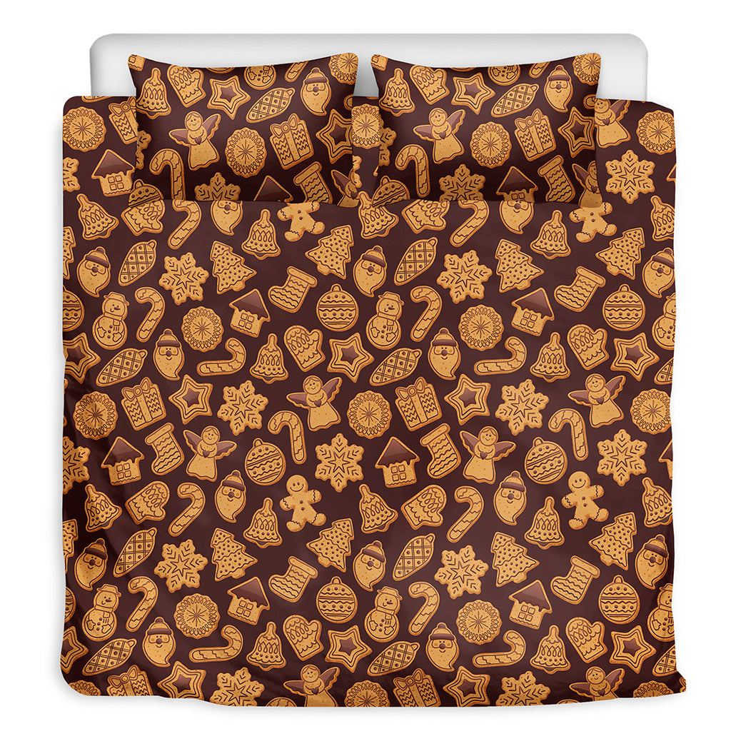 Christmas Cookies Pattern Print Duvet Cover Bedding Set