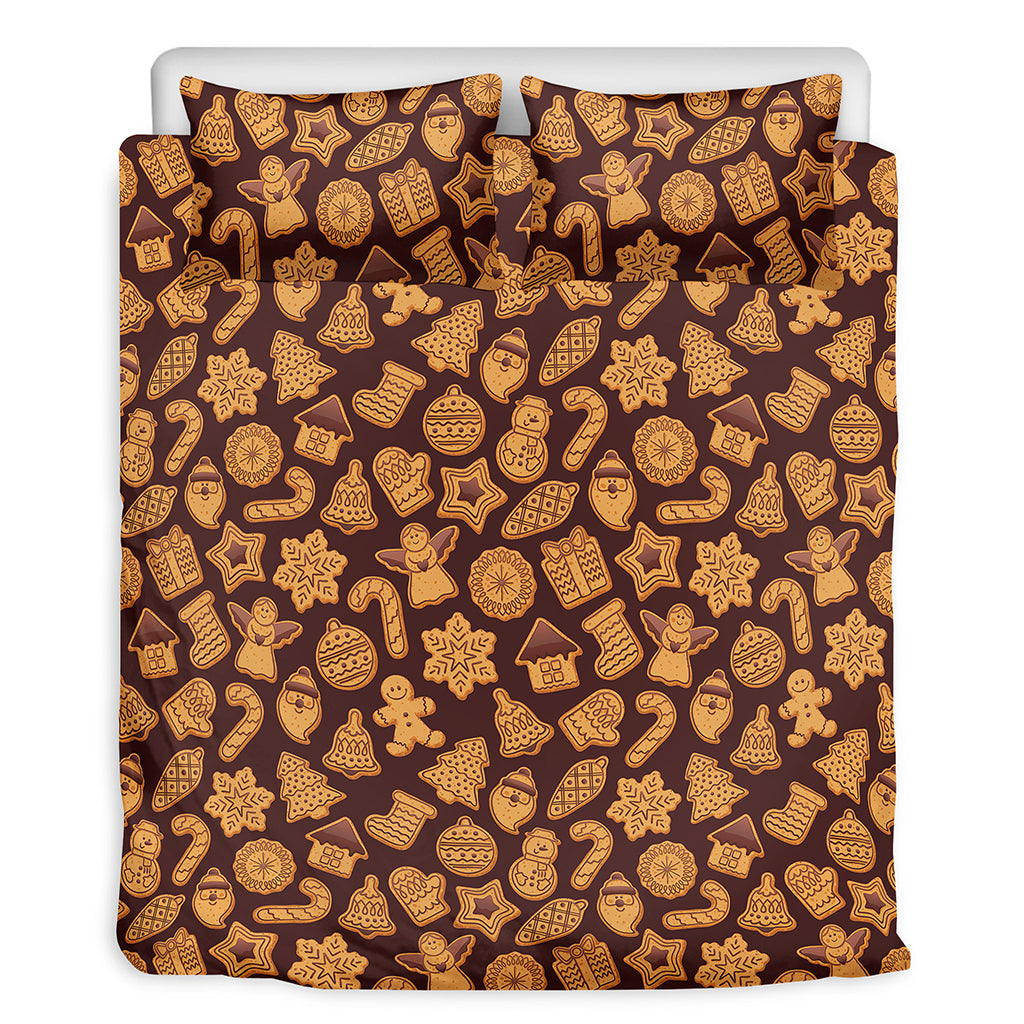Christmas Cookies Pattern Print Duvet Cover Bedding Set