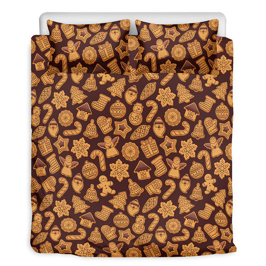 Christmas Cookies Pattern Print Duvet Cover Bedding Set