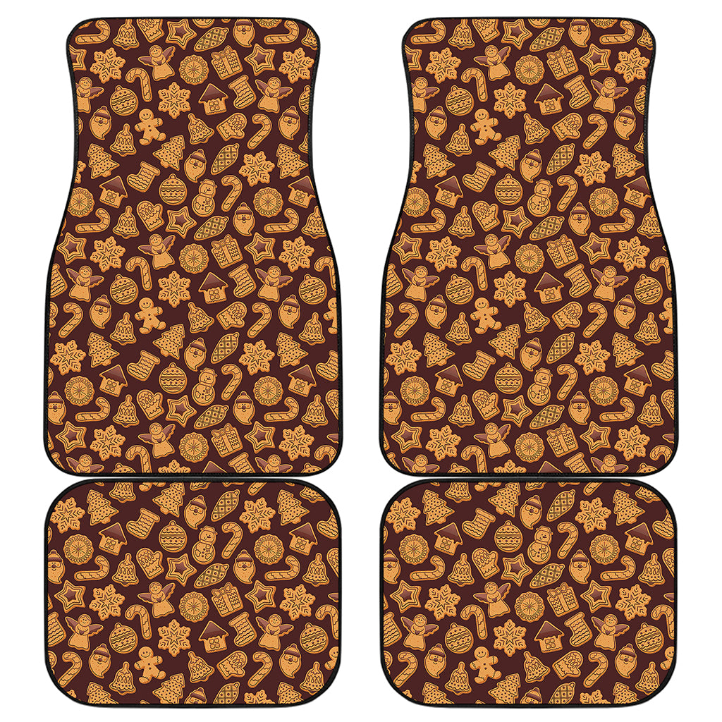 Christmas Cookies Pattern Print Front and Back Car Floor Mats