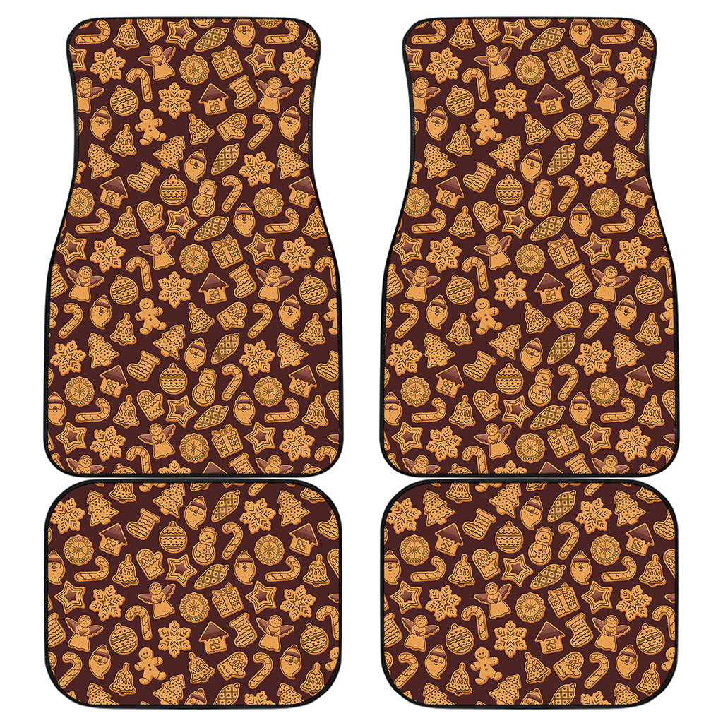 Christmas Cookies Pattern Print Front and Back Car Floor Mats
