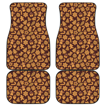 Christmas Cookies Pattern Print Front and Back Car Floor Mats