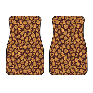 Christmas Cookies Pattern Print Front Car Floor Mats