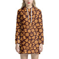 Christmas Cookies Pattern Print Pullover Hoodie Dress