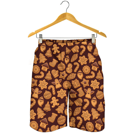 Christmas Cookies Pattern Print Men's Shorts