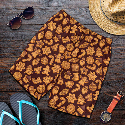 Christmas Cookies Pattern Print Men's Shorts