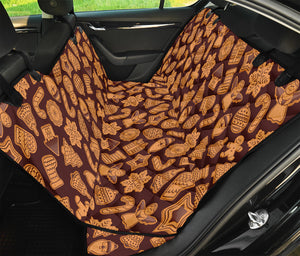 Christmas Cookies Pattern Print Pet Car Back Seat Cover