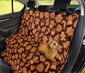 Christmas Cookies Pattern Print Pet Car Back Seat Cover