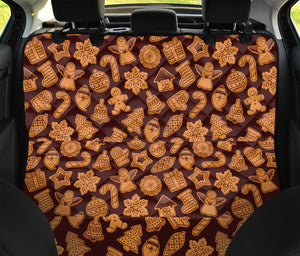 Christmas Cookies Pattern Print Pet Car Back Seat Cover