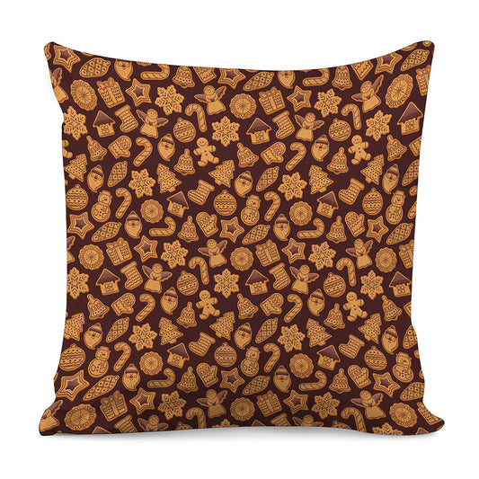 Christmas Cookies Pattern Print Pillow Cover