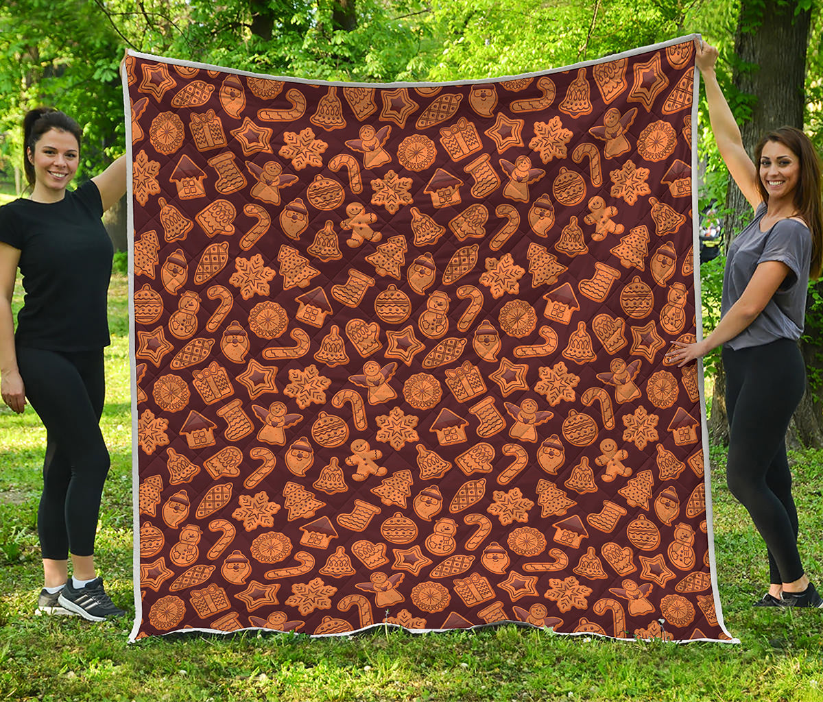 Christmas Cookies Pattern Print Quilt