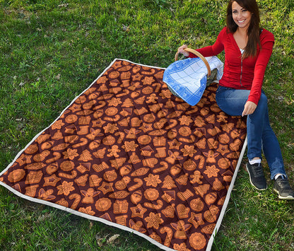 Christmas Cookies Pattern Print Quilt