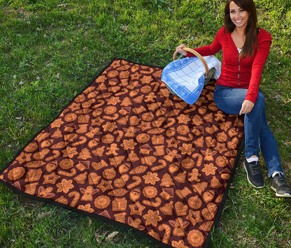 Christmas Cookies Pattern Print Quilt