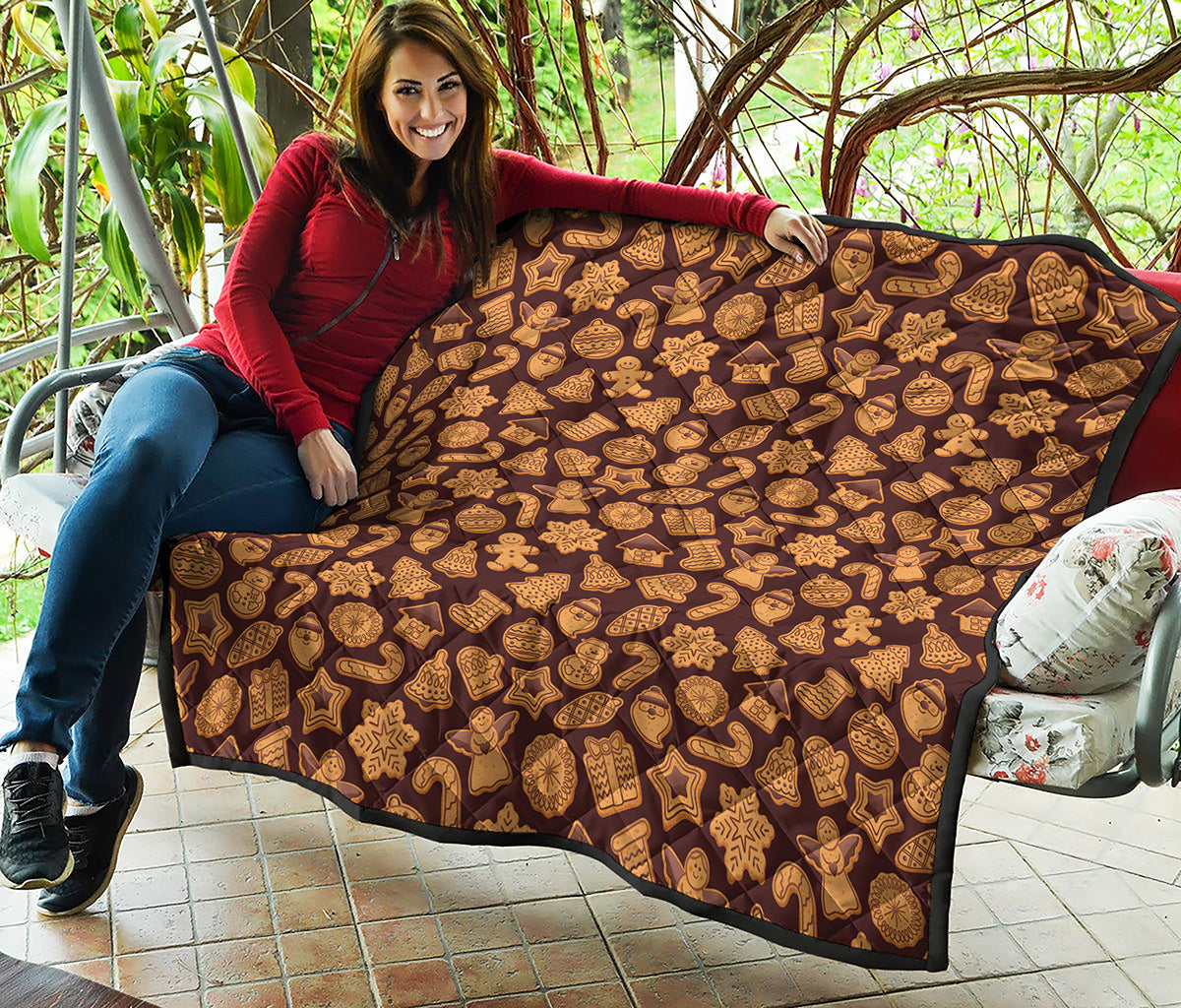 Christmas Cookies Pattern Print Quilt