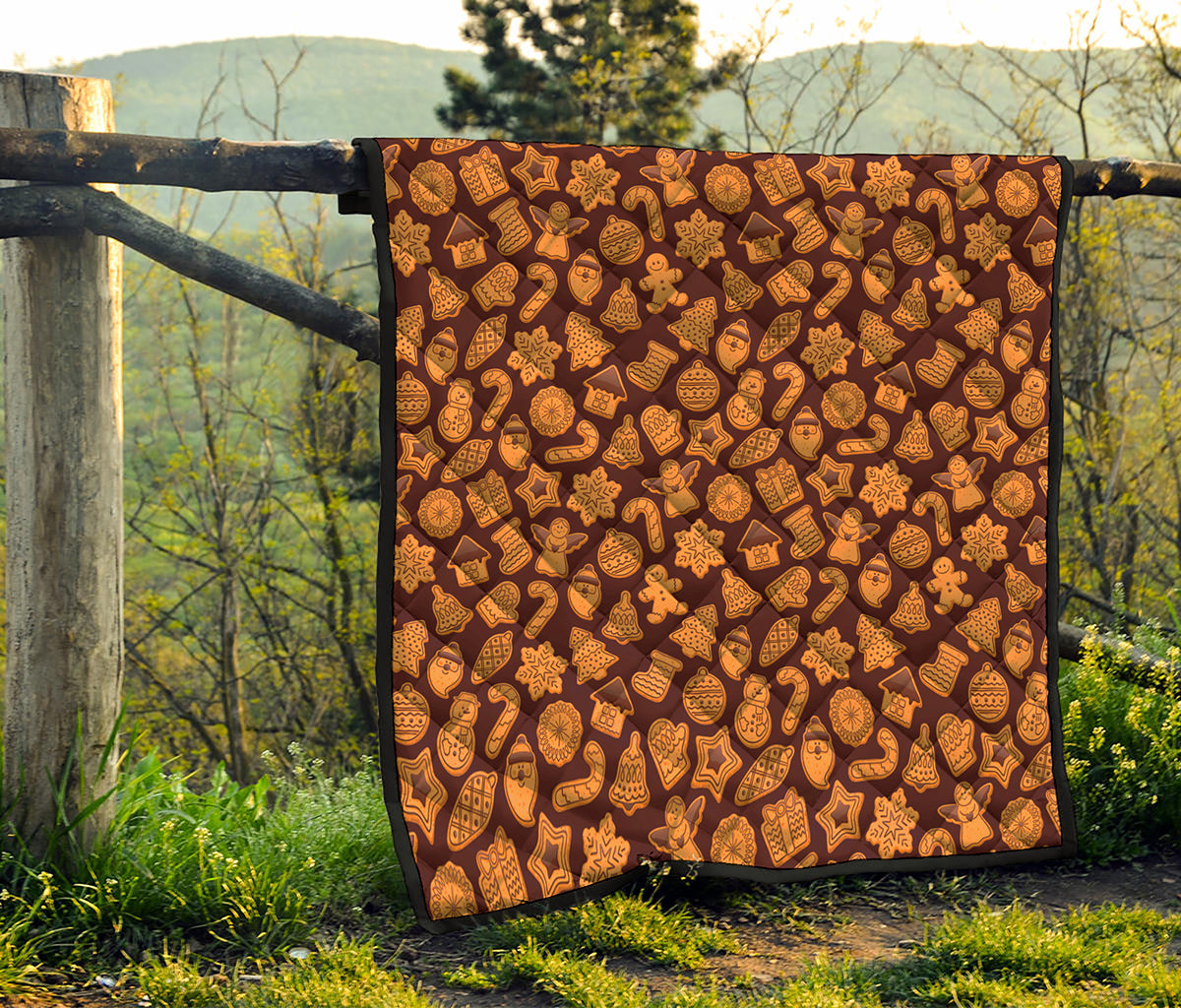 Christmas Cookies Pattern Print Quilt