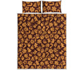 Christmas Cookies Pattern Print Quilt Bed Set