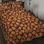 Christmas Cookies Pattern Print Quilt Bed Set