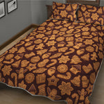 Christmas Cookies Pattern Print Quilt Bed Set