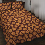 Christmas Cookies Pattern Print Quilt Bed Set