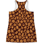 Christmas Cookies Pattern Print Women's Racerback Tank Top