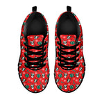 Christmas Cow Pattern Print Black Sneakers