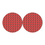 Christmas Cow Pattern Print Car Coasters