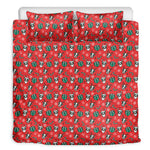 Christmas Cow Pattern Print Duvet Cover Bedding Set