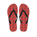 Christmas Cow Pattern Print Flip Flops