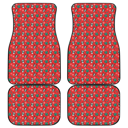 Christmas Cow Pattern Print Front and Back Car Floor Mats