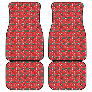Christmas Cow Pattern Print Front and Back Car Floor Mats