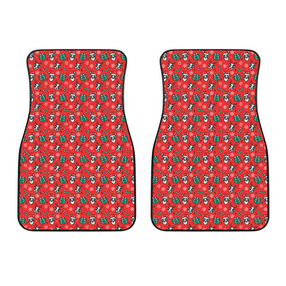 Christmas Cow Pattern Print Front Car Floor Mats