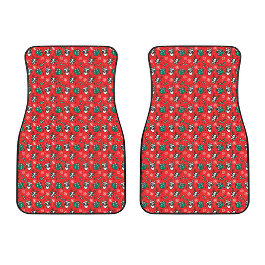 Christmas Cow Pattern Print Front Car Floor Mats