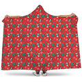 Christmas Cow Pattern Print Hooded Blanket