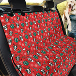 Christmas Cow Pattern Print Pet Car Back Seat Cover