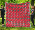 Christmas Cow Pattern Print Quilt