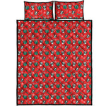 Christmas Cow Pattern Print Quilt Bed Set