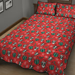 Christmas Cow Pattern Print Quilt Bed Set