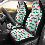 Christmas Dachshund Pattern Universal Fit Car Seat Covers GearFrost