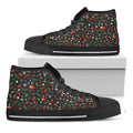 Christmas Decorations Pattern Print Black High Top Sneakers