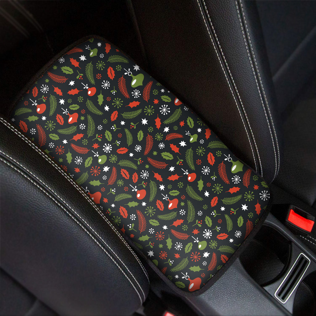 Christmas Decorations Pattern Print Car Center Console Cover