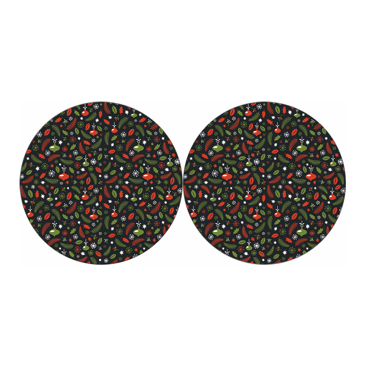 Christmas Decorations Pattern Print Car Coasters