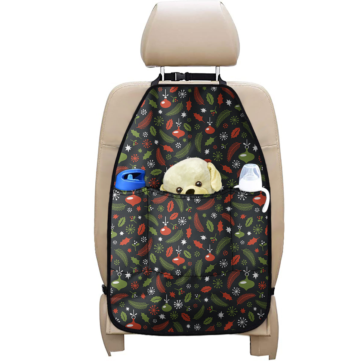 Christmas Decorations Pattern Print Car Seat Organizers