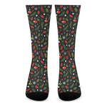 Christmas Decorations Pattern Print Crew Socks