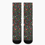 Christmas Decorations Pattern Print Crew Socks